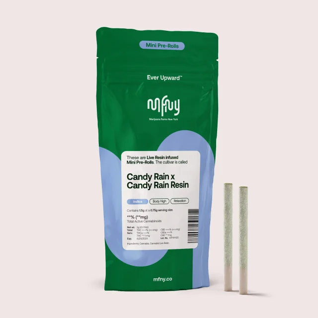 Mfny - Candy Rain X Candy Rain Live Resin Infused Prerolls - 0.75g 2pk (1.5g)