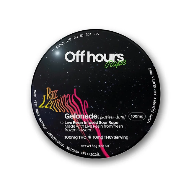 Off Hours - Live Resin Rope "Gelonade - Sour Razz Lemonade" - 100mg