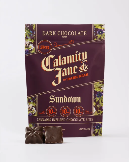 Dark Star - Calamity Jane "Sundown" Dark Chocolate - 1:1:1 Thc:cbd:cbn (10mgthc : 10mg Cbd : 10mg Cbn) 10ct (100mg)
