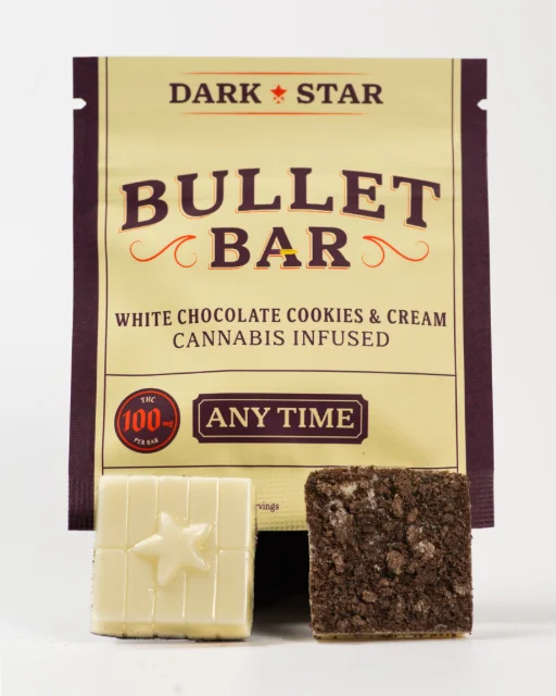 Dark Star - "Bullet Bar" White Chocolate Cookies & Cream "Anytime" - 100mg THC