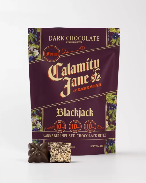 Dark Star - Calamity Jane "BlackJack" Dark Chocolate Peanut Butter - 1:1:1 THC:CBD:CBG (10mg THC : 10mg CBD : 10mg CBG) 10ct