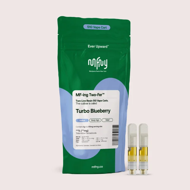 Mfny - Turbo Blueberry - 0.5g Live Resin Cart - 2pk (1g)