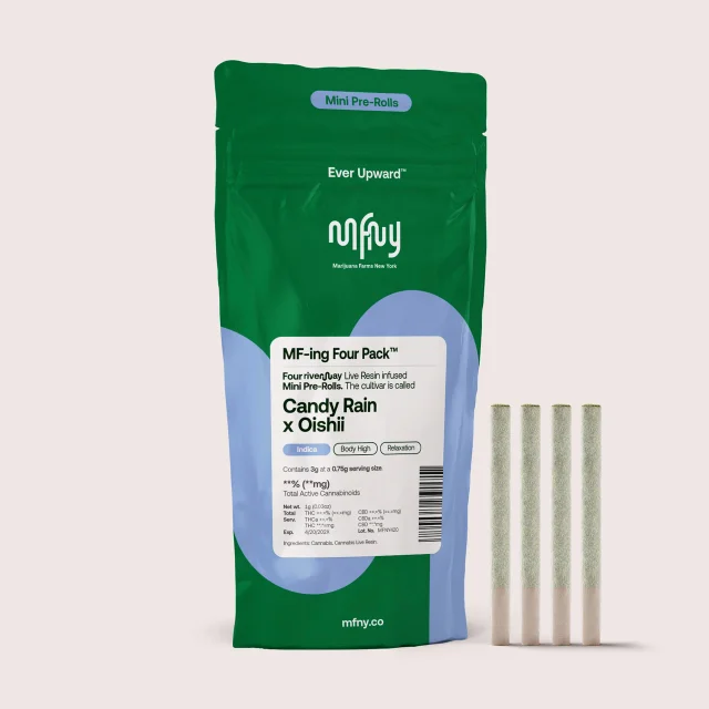 Mfny - Candy Rain X Oishii Live Resin Infused Preroll - 0.75g 4pk (3g)
