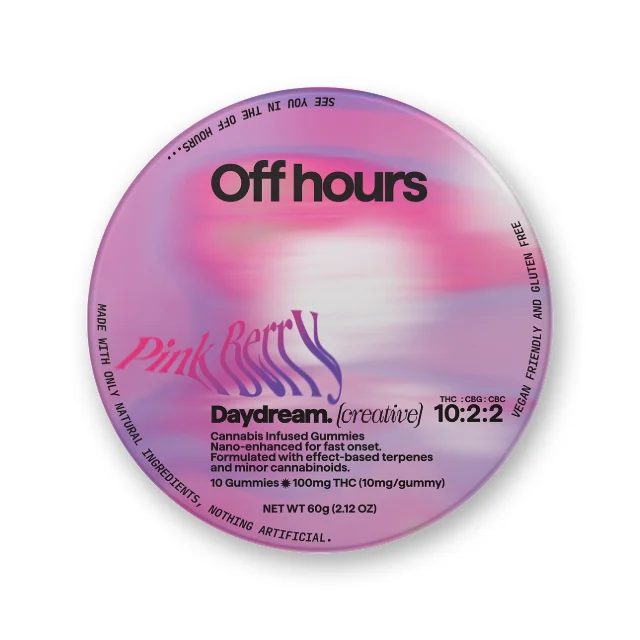 Off Hours - Daydream Pink Berry "Creative" Gummies (10:2:2 Thc:cbg:cbc) - 10ct 100mg