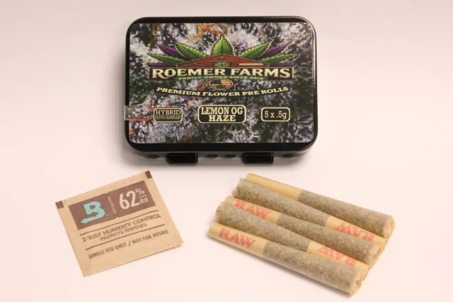 Roemer Farms - Lemon Og Haze Prerolls - 0.5g 5pk (2.5g)