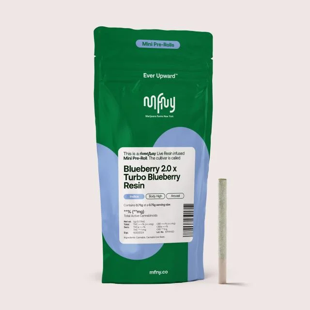 Mfny - Blueberry 2.0 X Turbo Blueberry Live Resin Infused Preroll - 0.75g