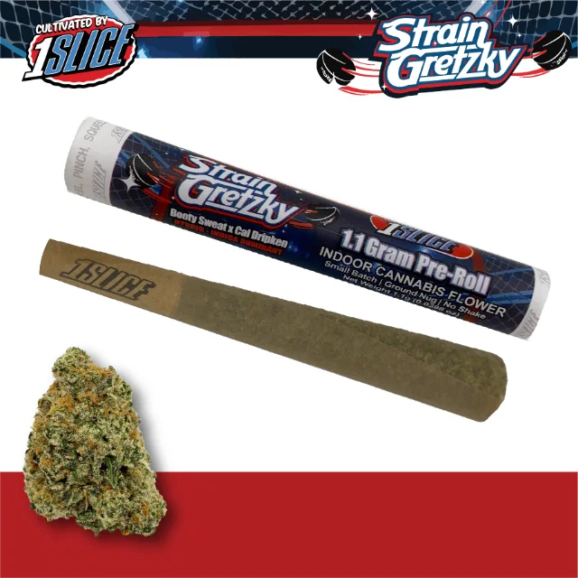1slice - Strain Gretzky Preroll - 1.1g Premium Indoor Flower