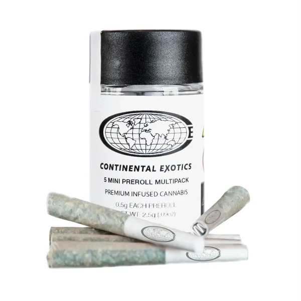 Continental Exotics - Blackberry Runtz X Gush Mintz Rosin Infused Prerolls - 0.5g 5pk (2.5g)