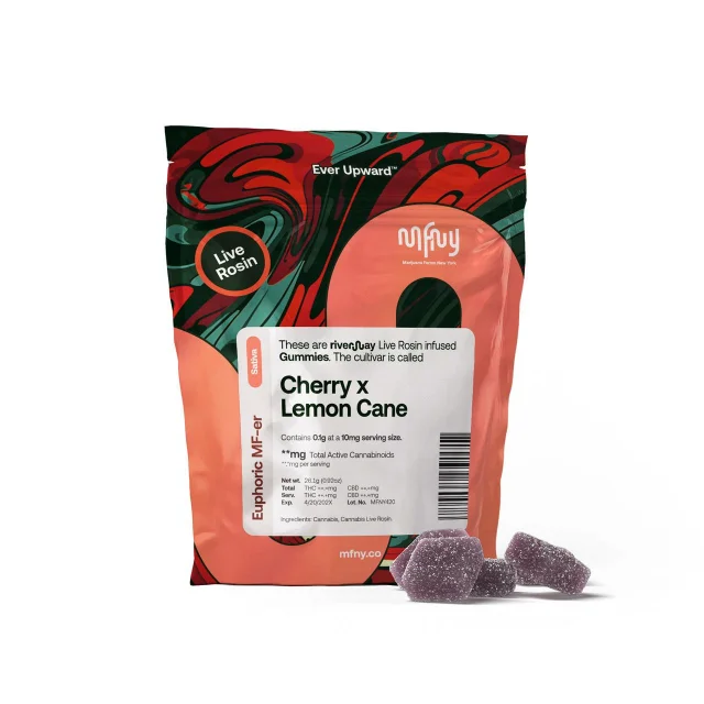 Mfny - Cherry X Lemon Cane Live Rosin Gummies - 100mg 10ct