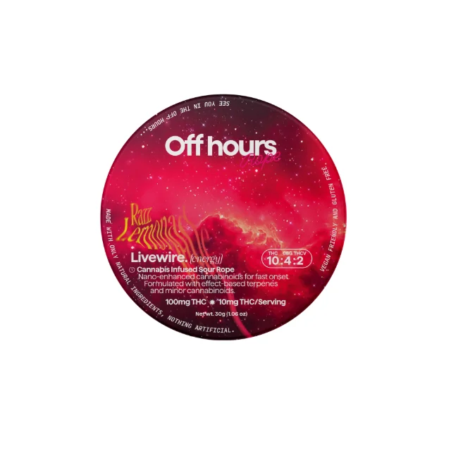 Off Hours - "Livewire (Energy)" Gummy Rope - 10:4:2 Thc:cbg:thcv (100mg:40mg:20mg)