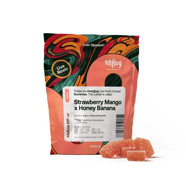 Mfny - Strawberry Mango X Honey Banana Live Rosin Gummies - 100mg 10ct