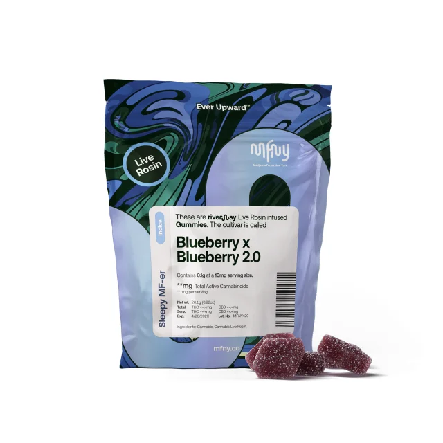 Mfny - Blueberry X Blueberry 2.0 Live Rosin Gummies - 100mg 10ct