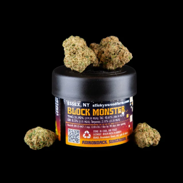 Sticky's Weed Farm - Block Monster - 3.5g Locally Grown Flower
