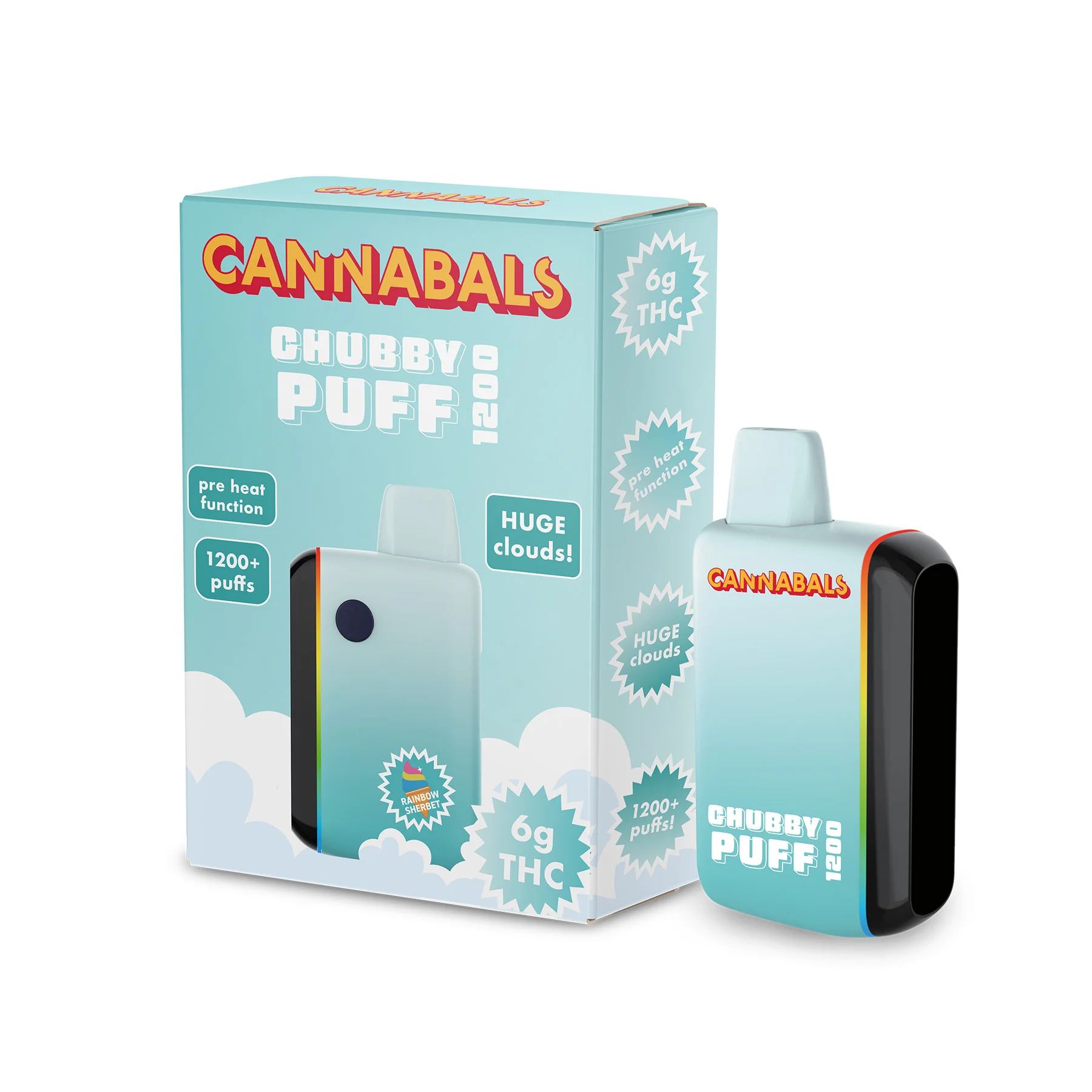 Cannabals - Rainbow Sherbet Chubby Puff AIO Vape - 6g