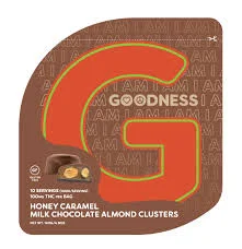 Goodness - Honey Caramel Milk Chocolate Almond Clusters - 10ct 100mg