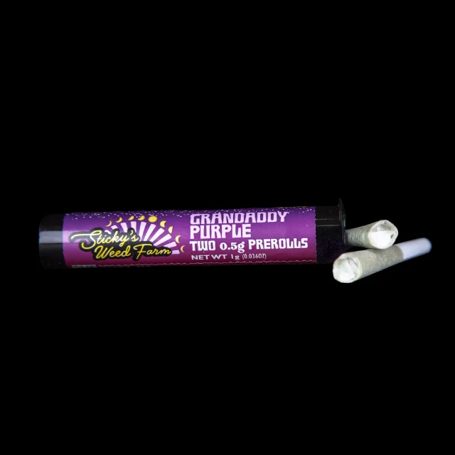 Sticky's Weed Farm - Granddaddy Purple Prerolls - 0.5g 2pk (1g)