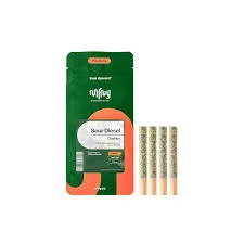 Mfny - Sour Diesel X Sour Diesel Live Resin Infused Prerolls - 0.75g 4pk (3g)