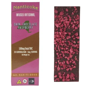 Nanticoke - Dark Chocolate Raspberry Bar - 100mg