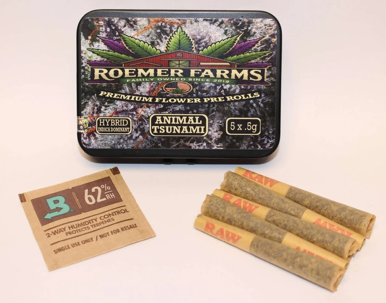 Roemer Farms - Animal Tsunami Prerolls - 0.5g 5pk (2.5g)