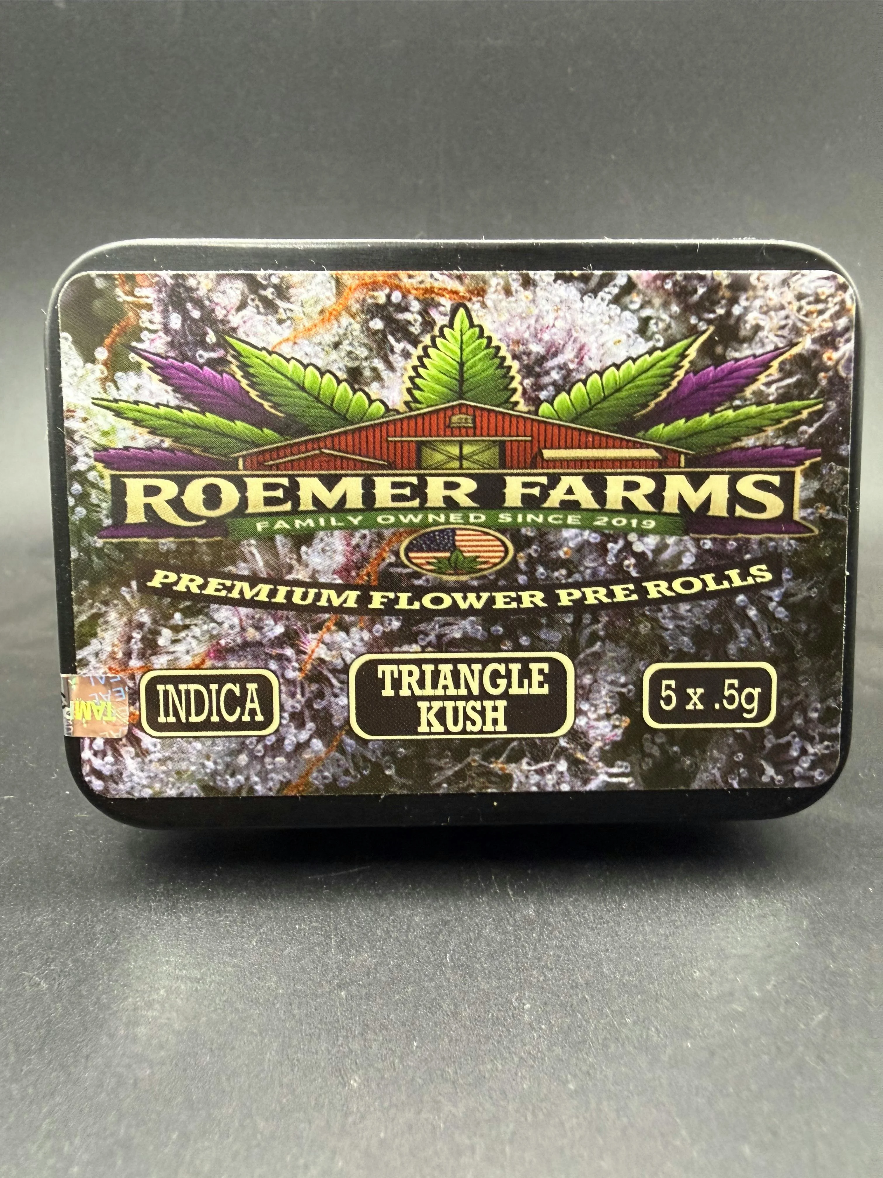 Roemer Farms - Triangle Kush Prerolls - 0.5g 5pk (2.5g)
