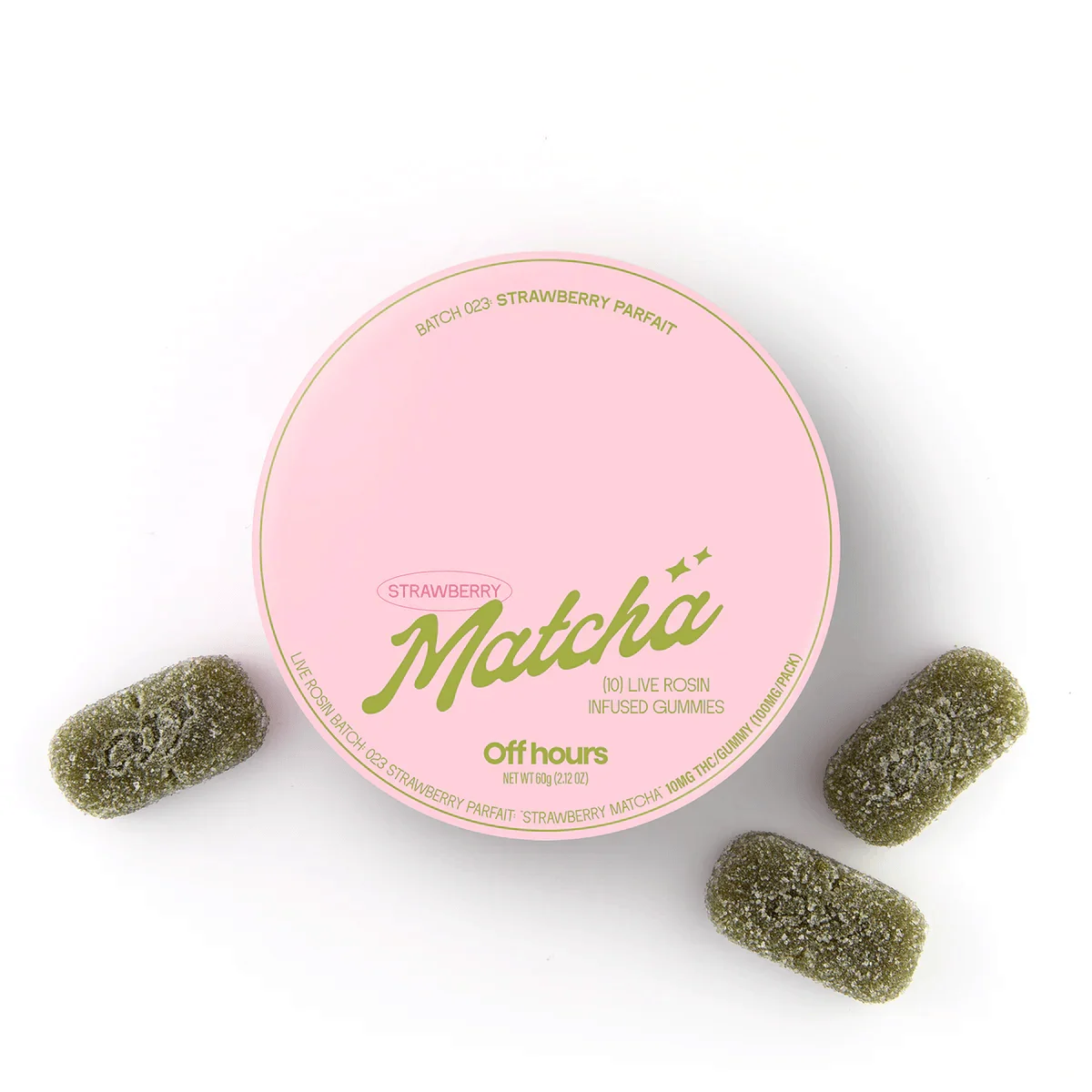 Off Hours - Strawberry Parfait "Strawberry Matcha" Live Rosin Gummies