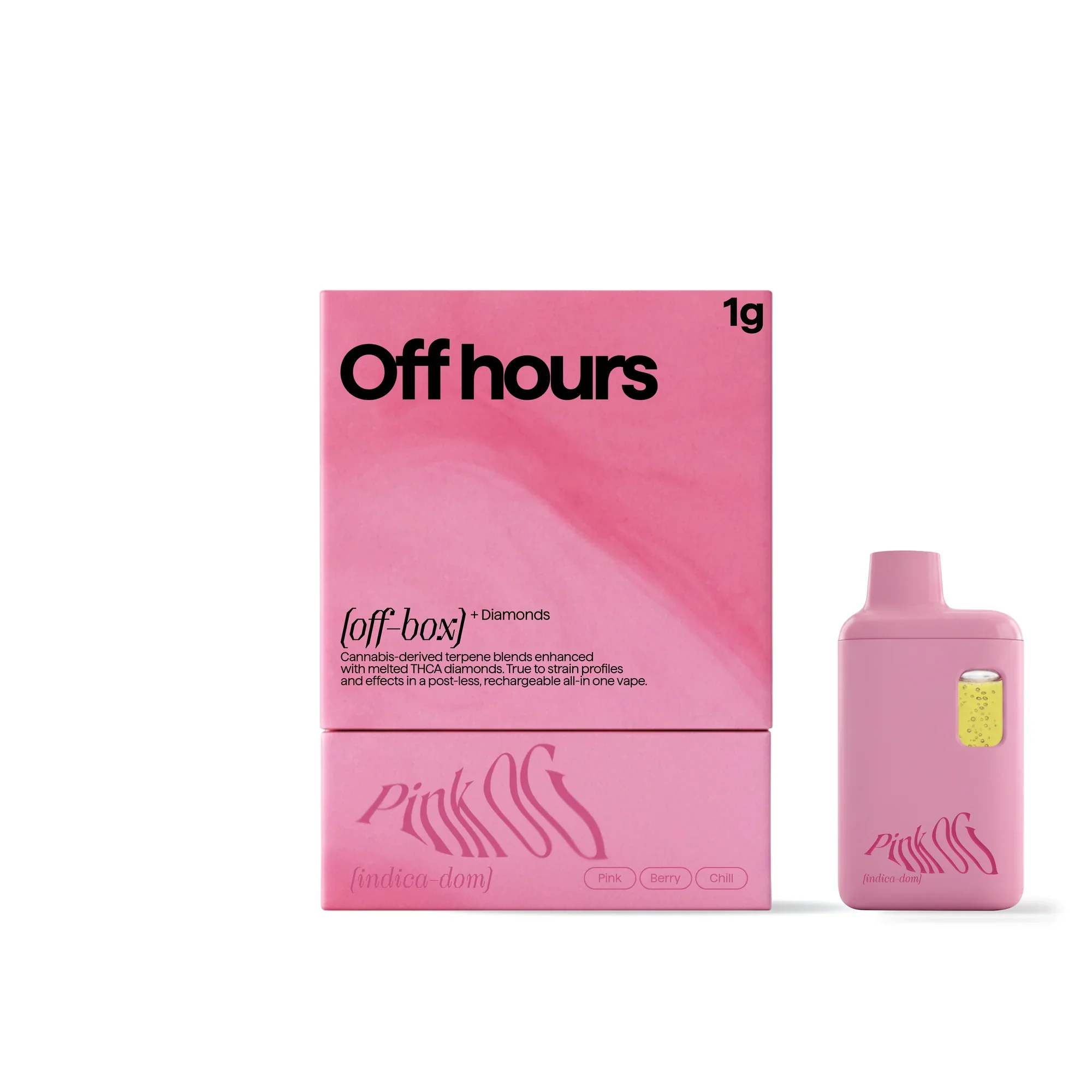 Off Hours - Pink Og "Off-box" Liquid Diamond Aio Vape - 1g