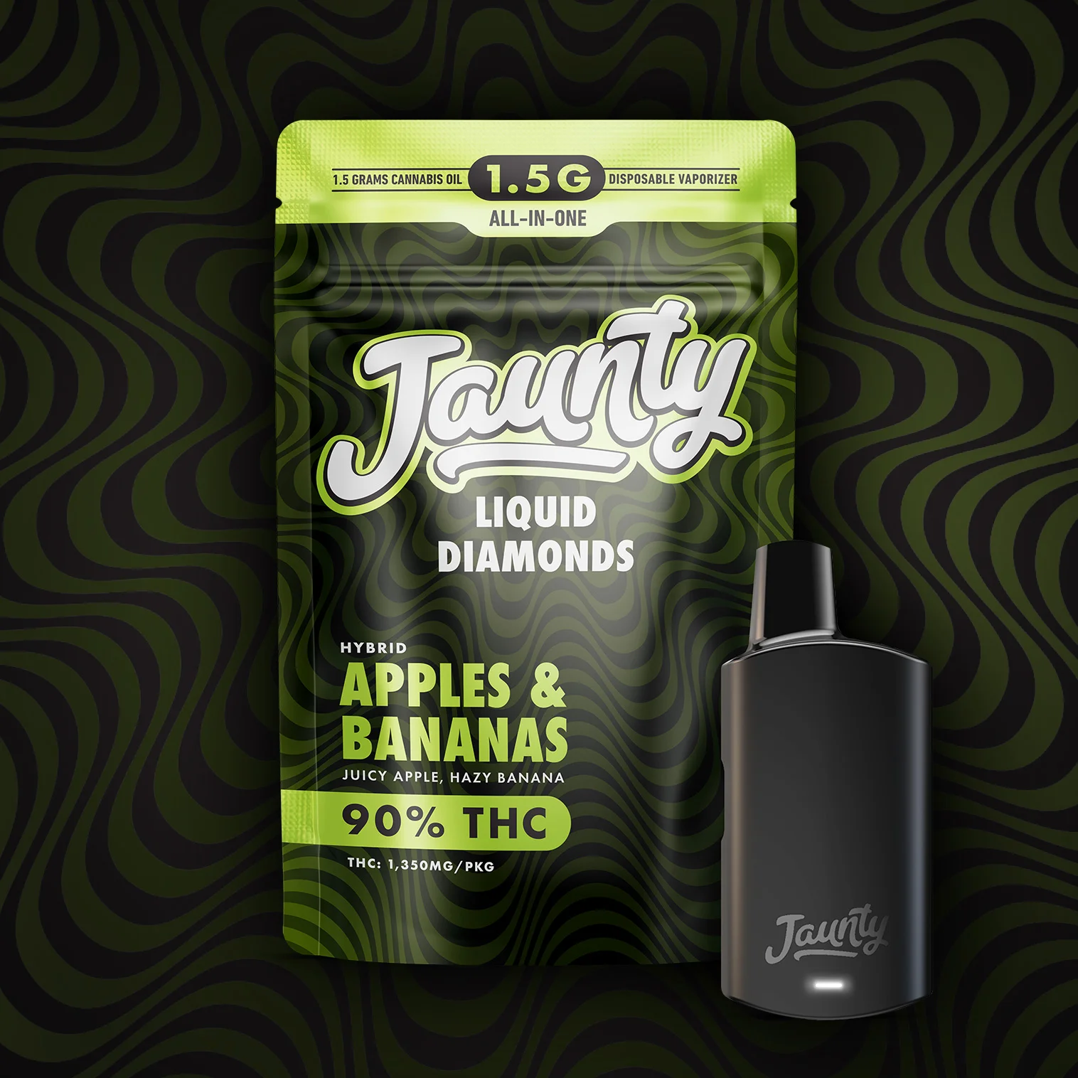 Jaunty - Apples & Bananas 1.5g Liquid Diamonds Aio Vape