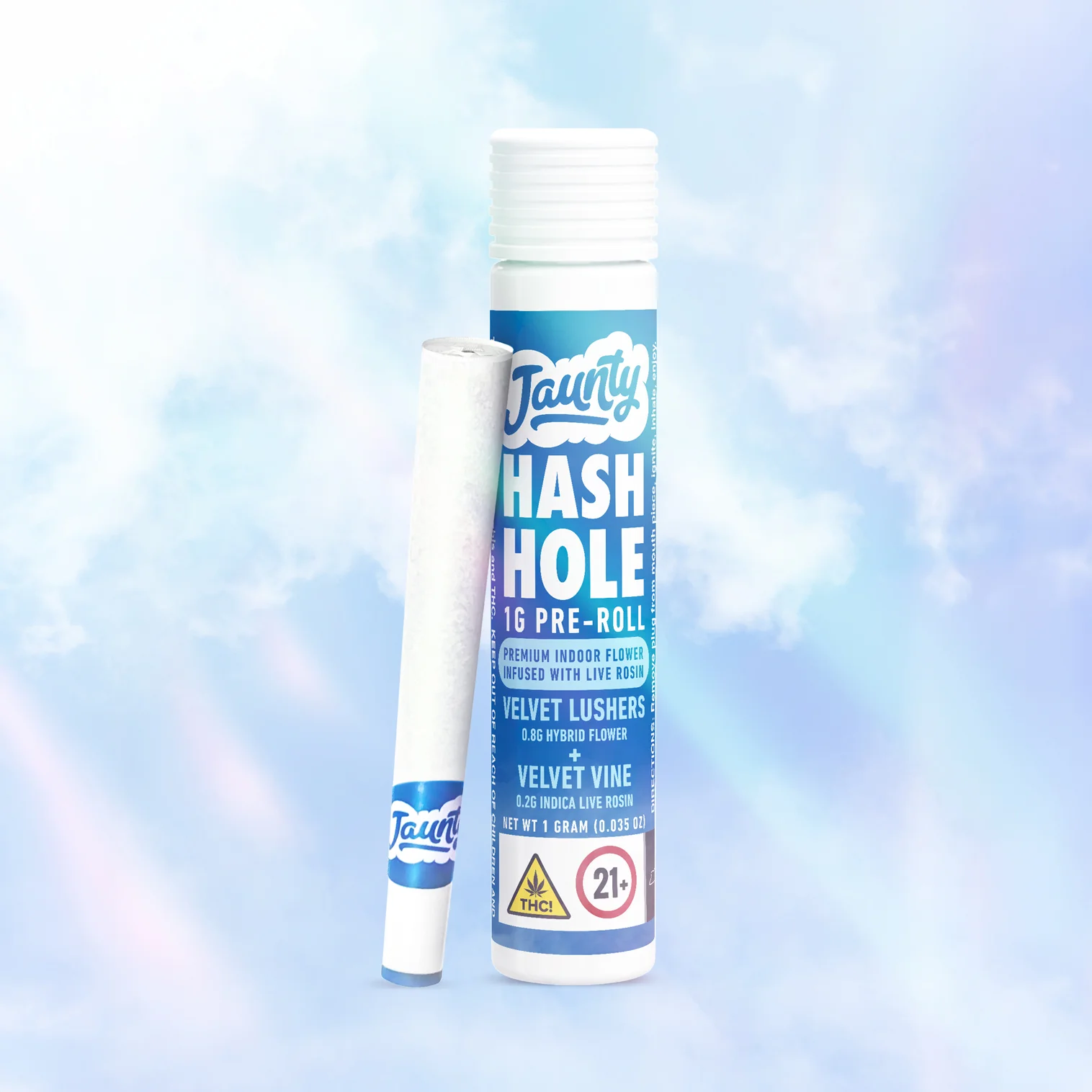 Jaunty - Velvet Lushers Infused Hash Hole - .8g Flower X .2g Rosin (1g)