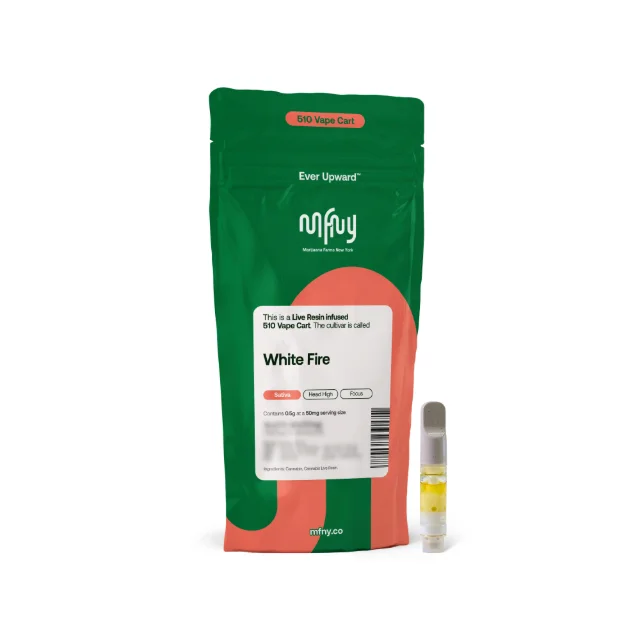 Mfny - White Fire - 0.5g Live Resin Vape Cart Mfny - White Fire - 0.5g Live Resin Vape Cart
