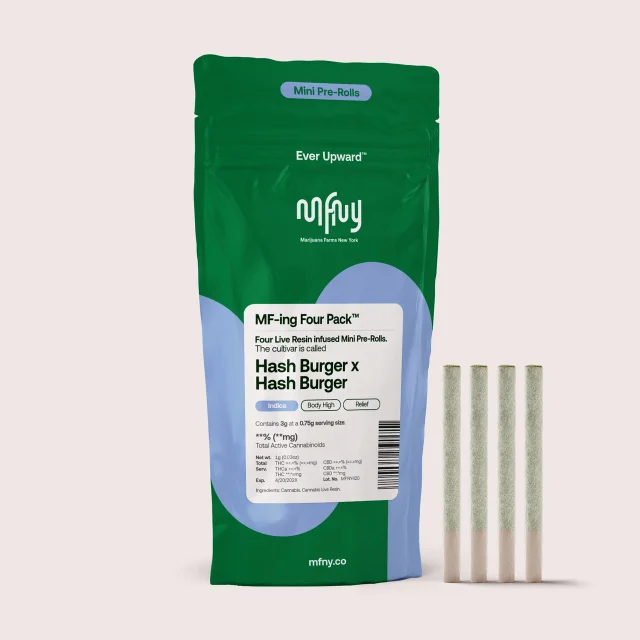 Mfny - Hashburger X Hashburger Live Resin Infused Prerolls - 0.75g 4pk (3g)