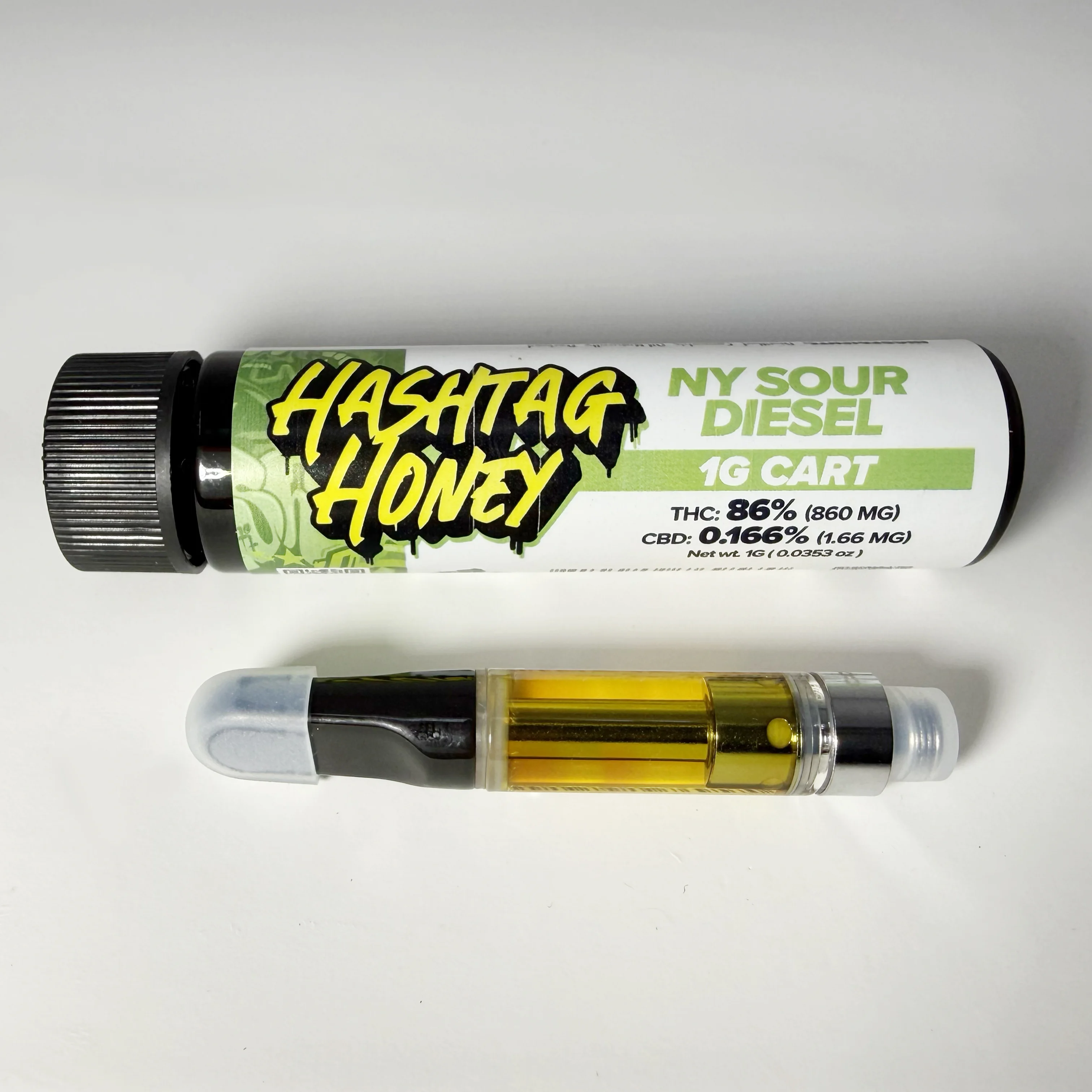 Hashtag Honey - Ny Sour Diesel - 1g 510 Vape Cart
