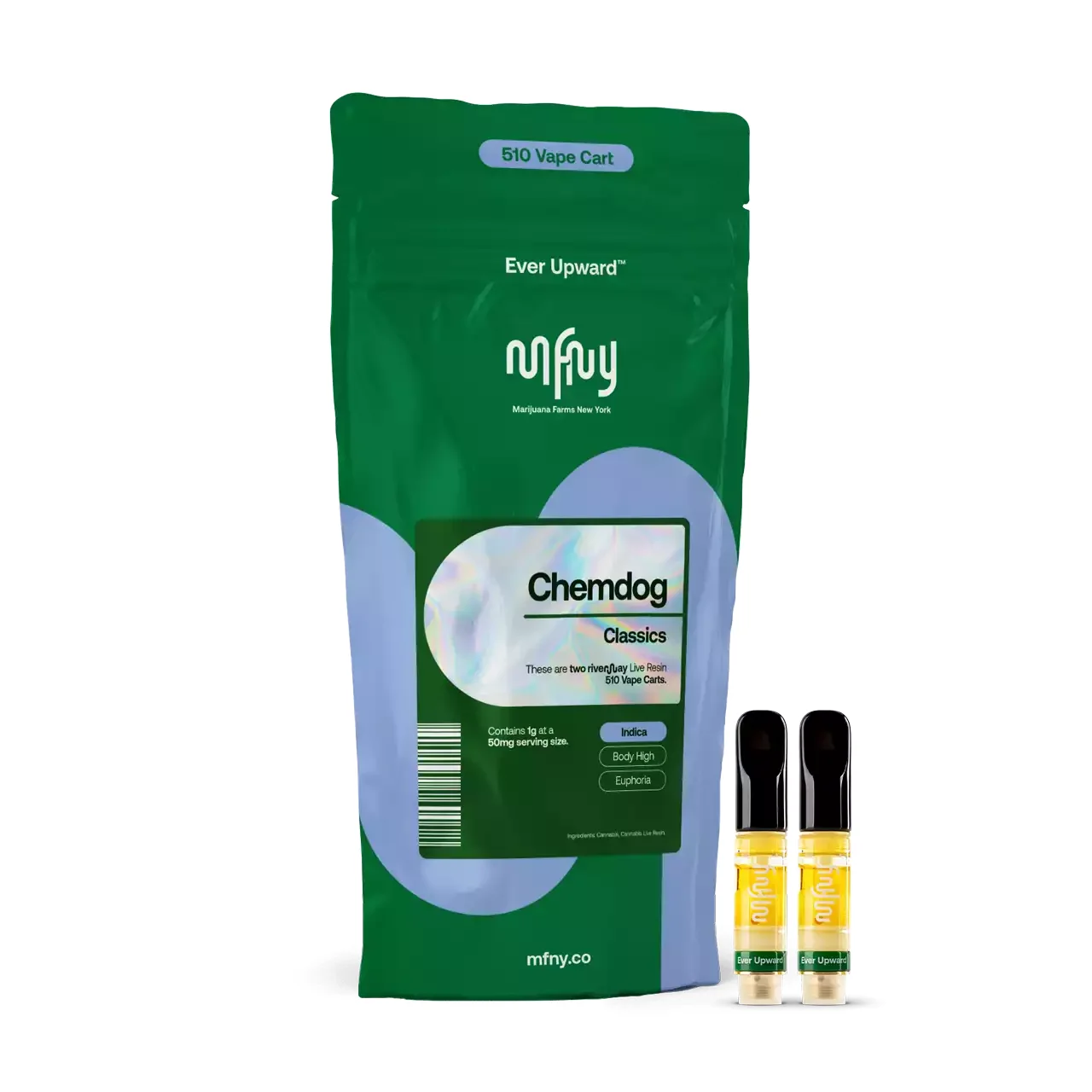Mfny - Chemdog Live Resin 510 Cart - .5g 2pk