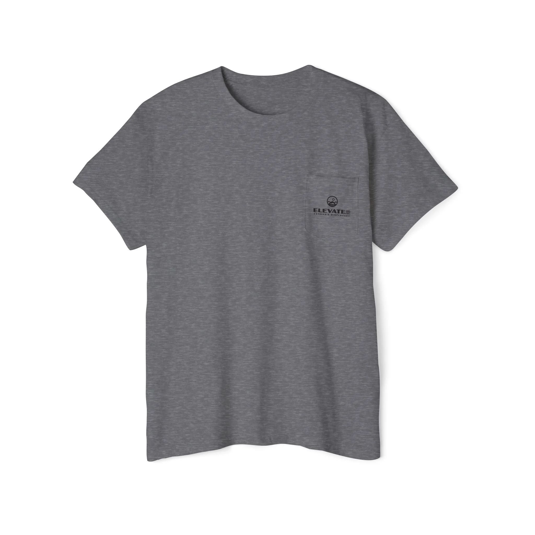 Elevate Adk Logo Pocket Tee - Adk Stealie Design - Graphite
