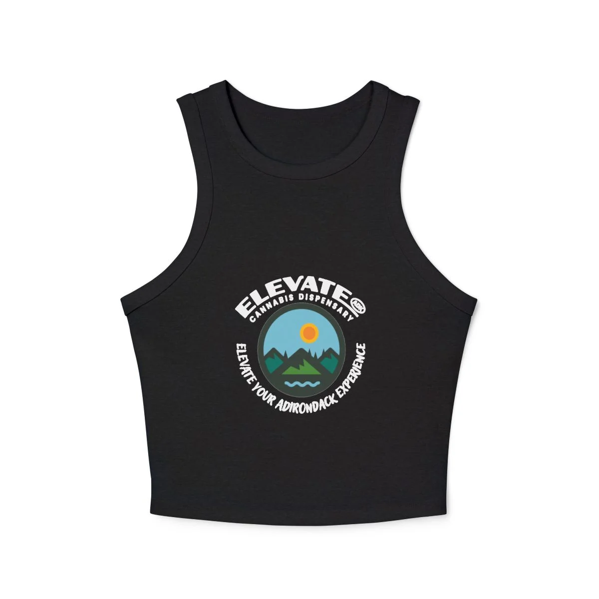 Elevate Adk Logo - Racer Tank Top - Black