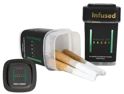 House Of Sacci - Trop Cherry Live Rosin Infused Prerolls - .7g 5pk (3.5g)