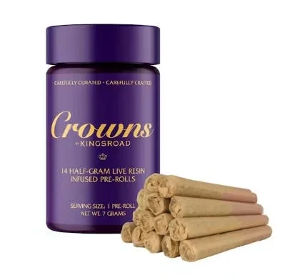 Kings Road - Kiwi X Lemon Cherry Gelato Live Resin Infused Prerolls - .5g 14pk (7g)
