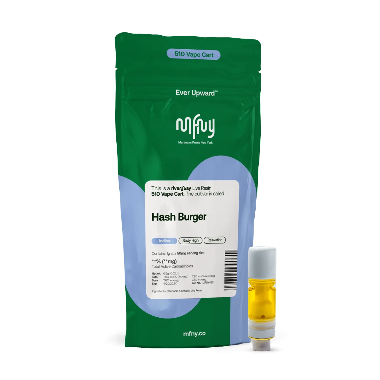 Mfny - Hash Burger Live Resin Vape Cart - 1g