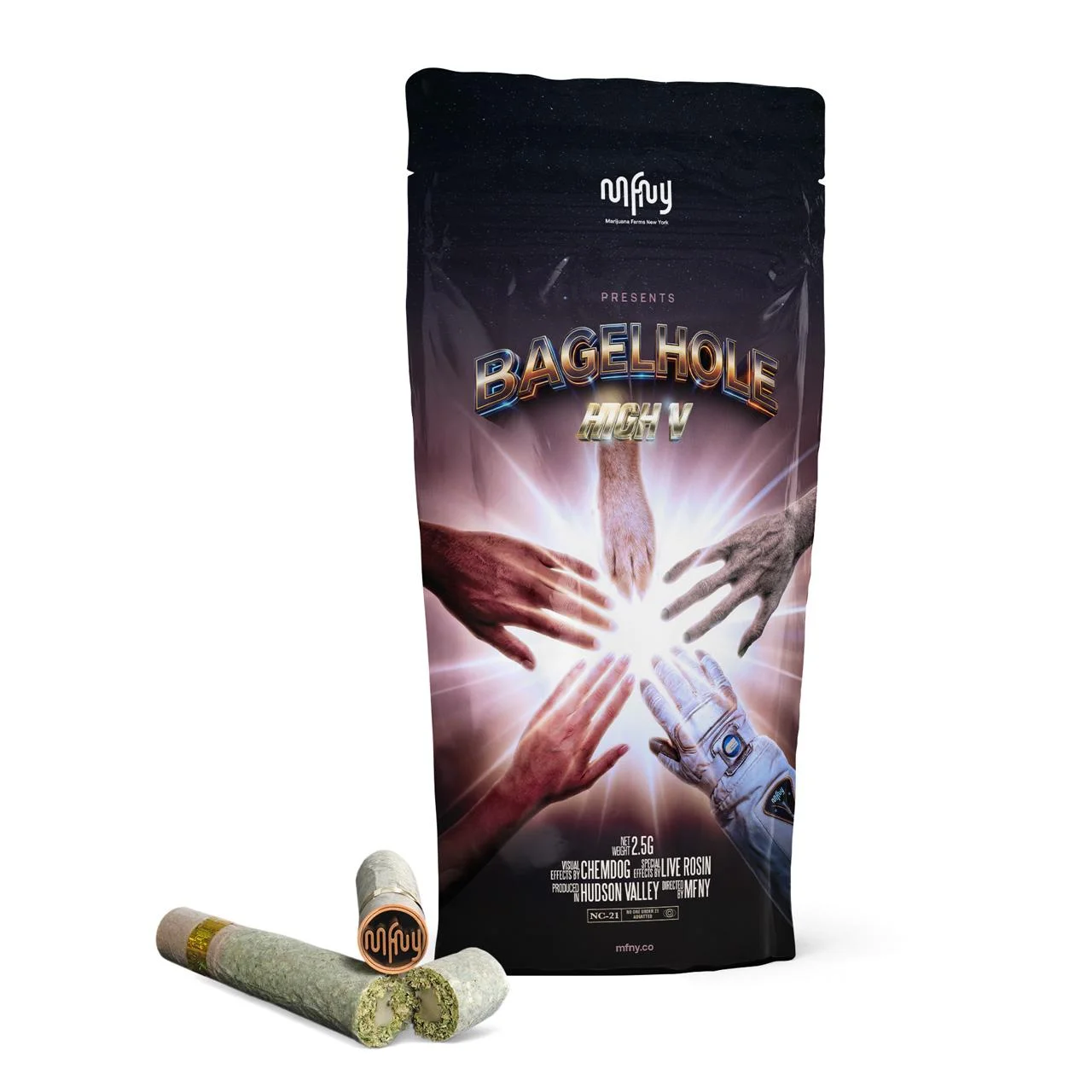 Mfny - Bagel Hole- Chemdog X Chemdog Live Rosin Infused - 2.5g Preroll