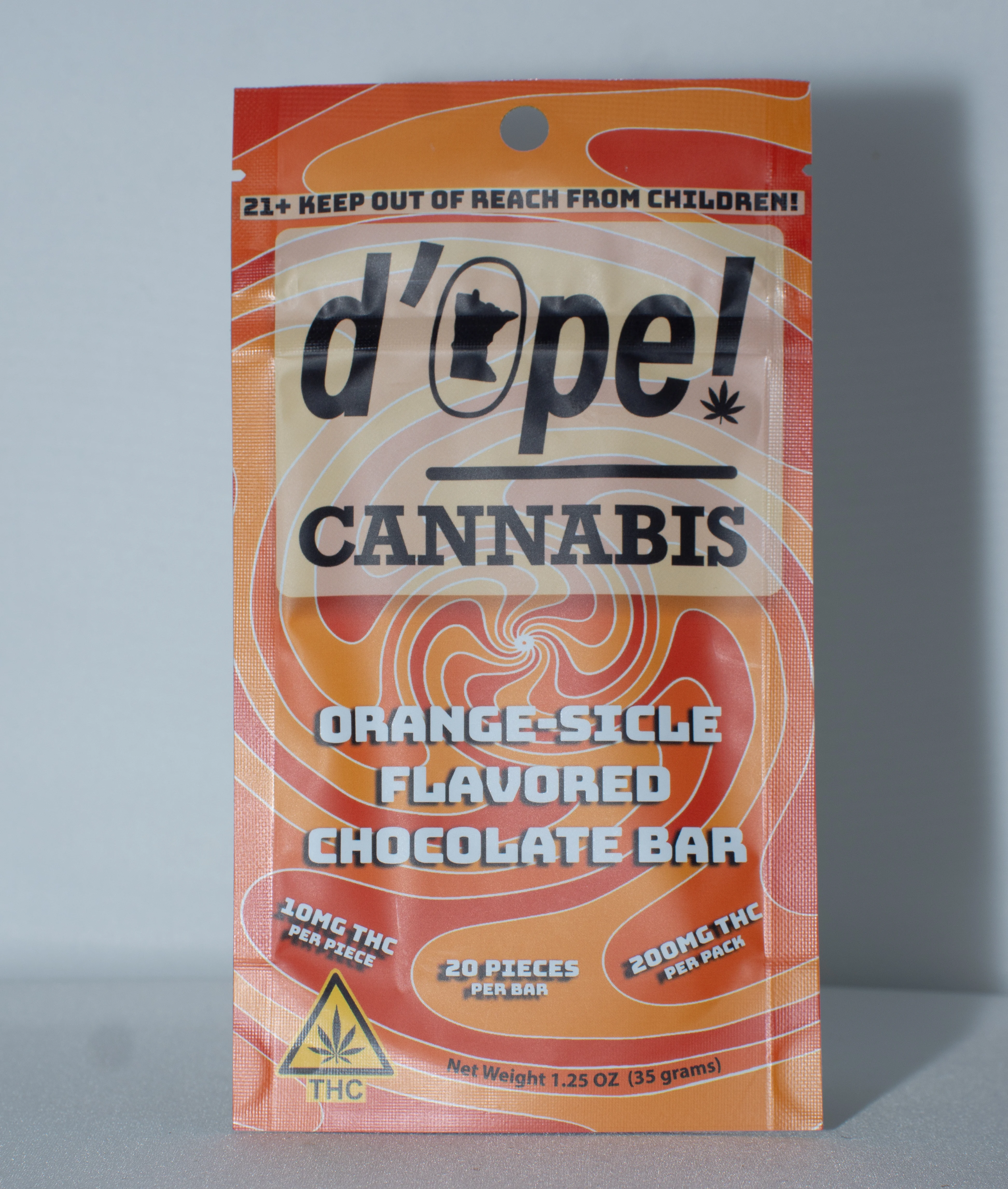 D'ope D'ope Cannabis - 200mg Chocolate Bar - Orange-Sicle