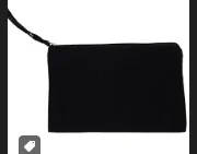 Black Zipper Wristlet Pouch