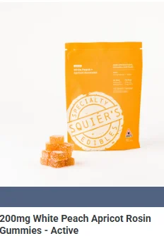 Squiers 100mg White Peach Gummy Sativa