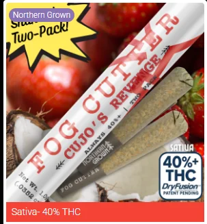 Cujo's Revenge Fog Cutter  Sativa- 2 Pack Of 0.5g Infused Pre Roll(s)