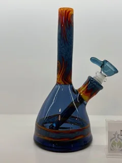 Blue Flame Mini Beaker Bong Custom