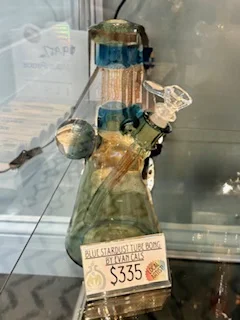 Blue Stardust Tube Bong Custom