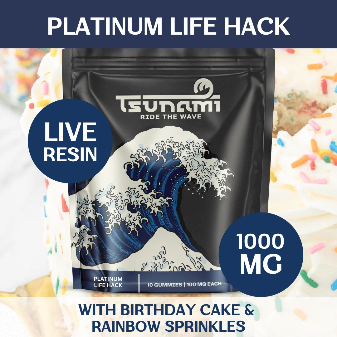 1000mg Platinum Life Hack Live Resin Gummies