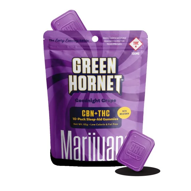 GREEN HORNET 100mg Goodnight Grape Gummies | Premium Cannabis at