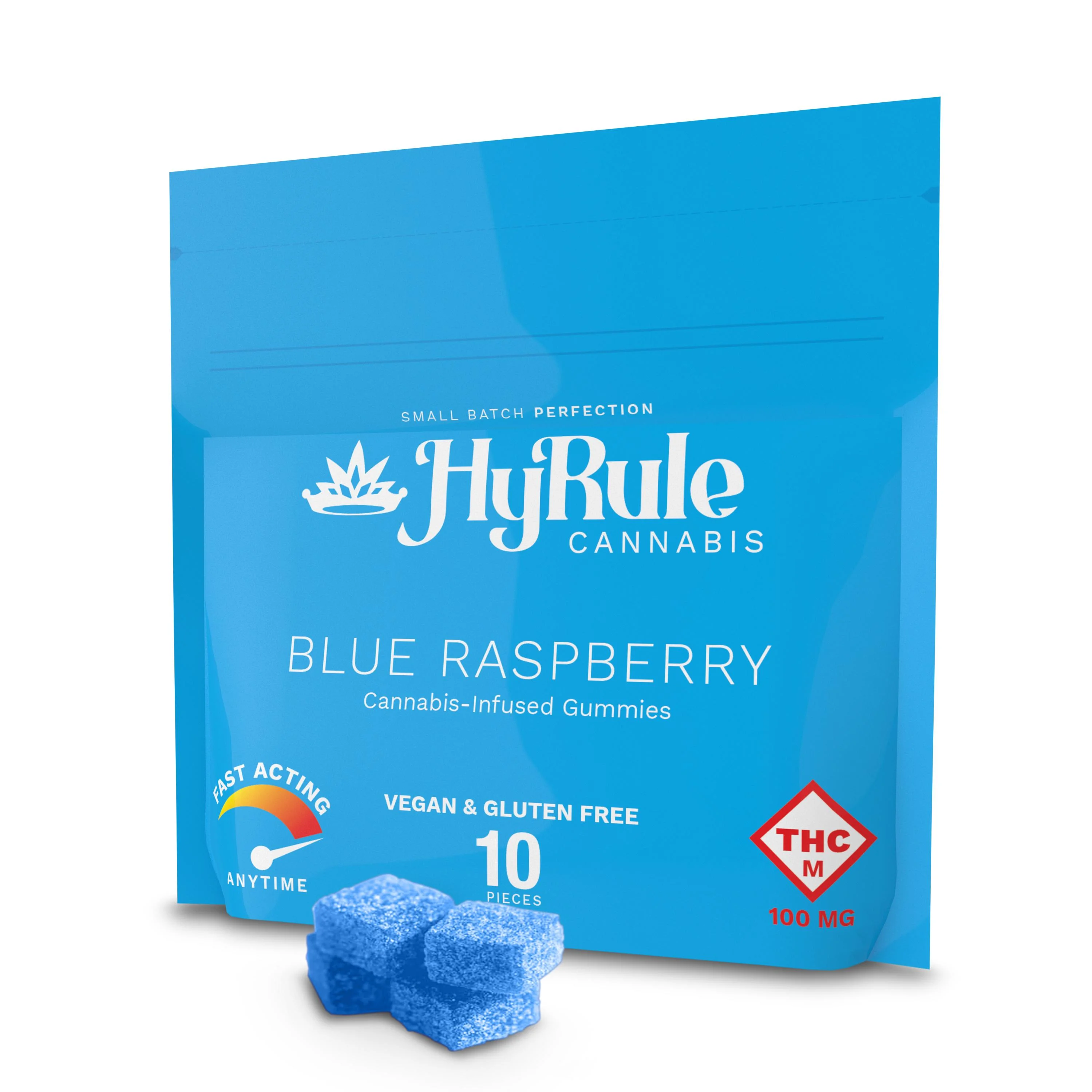 HYRULE CANNABIS 100mg Blue Raspberry Dividable Gummies | Premium