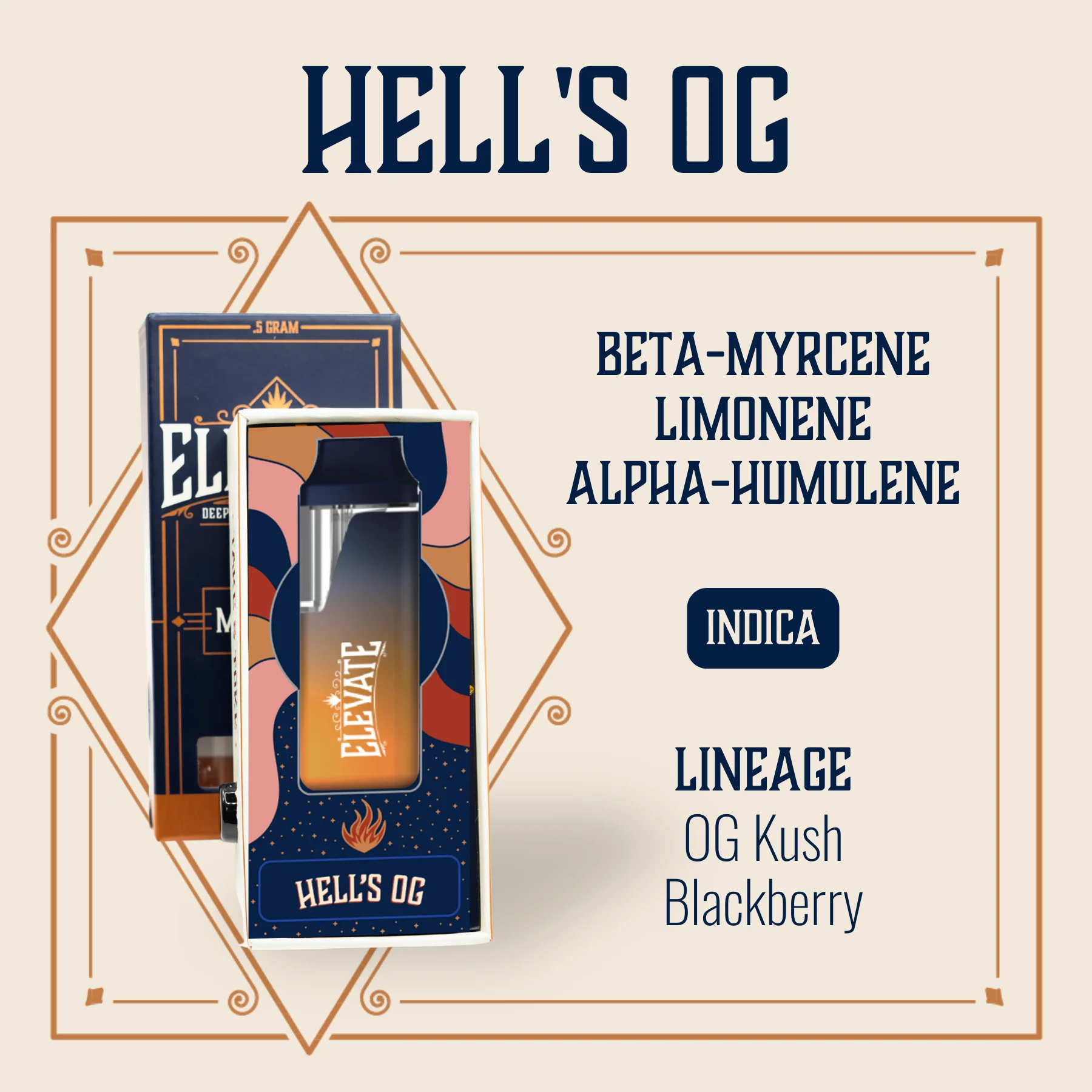 0.5g Hell's Og Min-e-bar Disposable 0.5g Hell's Og Min-e-bar Disposable