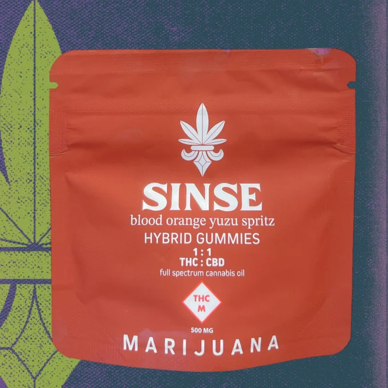 SINSE Blood Orange Yuzu Spritz | (500mg) Full Spectrum Gummies | 1