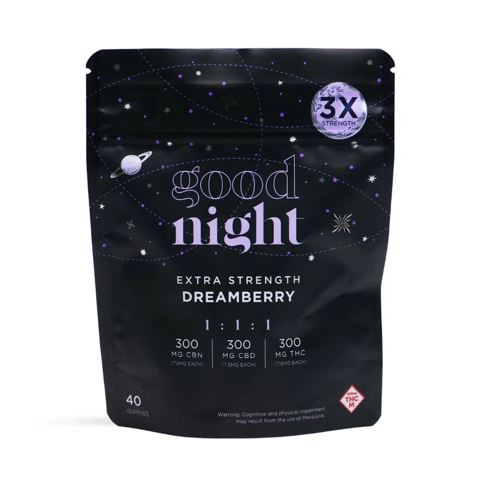 PROPER CANNABIS 300mg Goodnight Dreamberry 1:1:1 Sleep Gummies